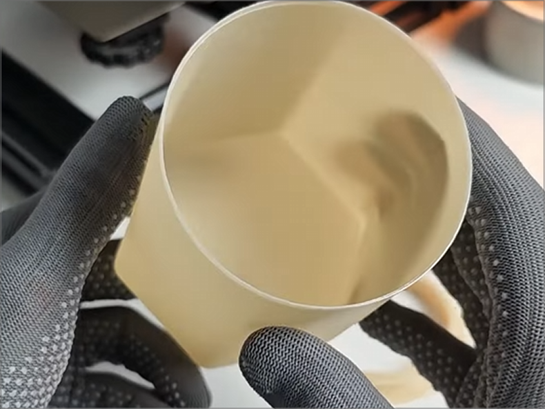 Screencapture of a 3D printed lamp diffusor. Along with laser cutting, I wanted to experiment with 3D printing, so when learning you could 3D print those types of items, I was intrigued. I learned that there is so much you can do whit sifficiant <a href='https://www.youtube.com/shorts/wykLbYBNEGw' target='_blank'><p>Link to DIY 3D Printed Lamp by lao_leaf</p></a>